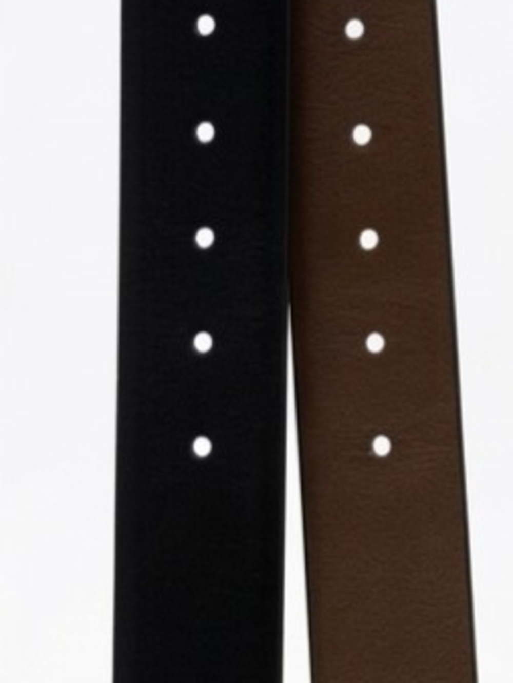 Classic 2 Piece Black/Brown Leather Belt - Men